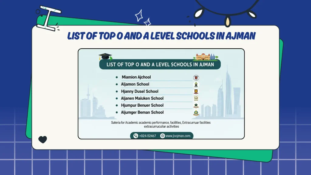 List of Top O and A Level Schools in Ajman