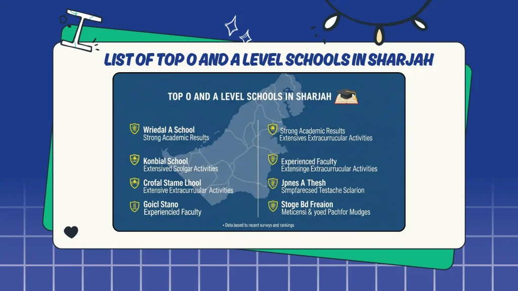 List of Top O and A Level Schools in Sharjah