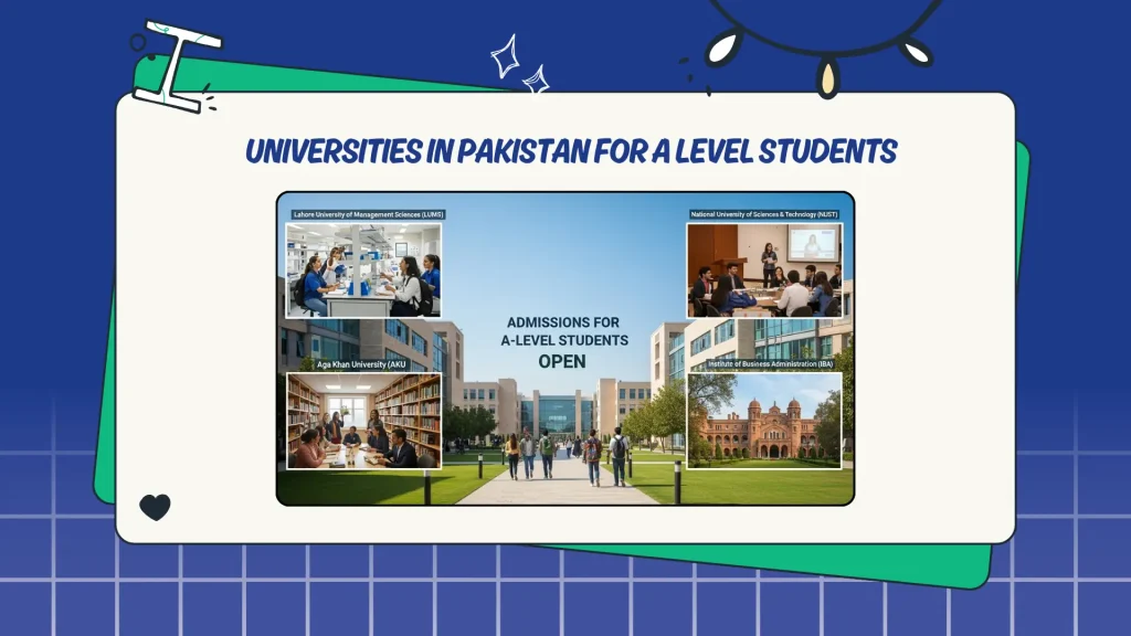Universities in Pakistan for A Level Students