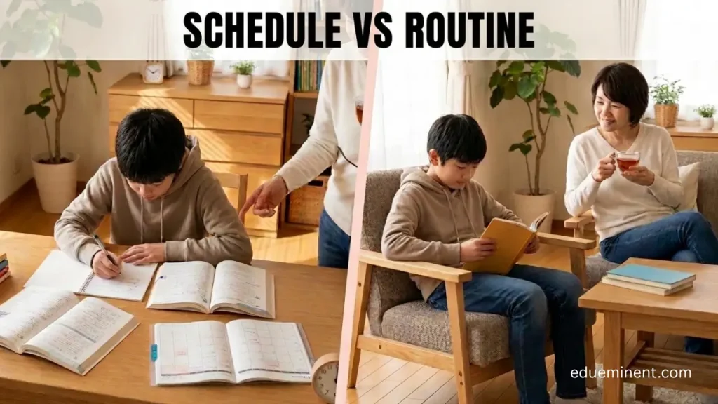 Difference Between a Schedule and a Routine