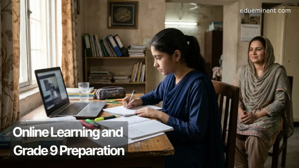 Online learning and Grade 9 preparation