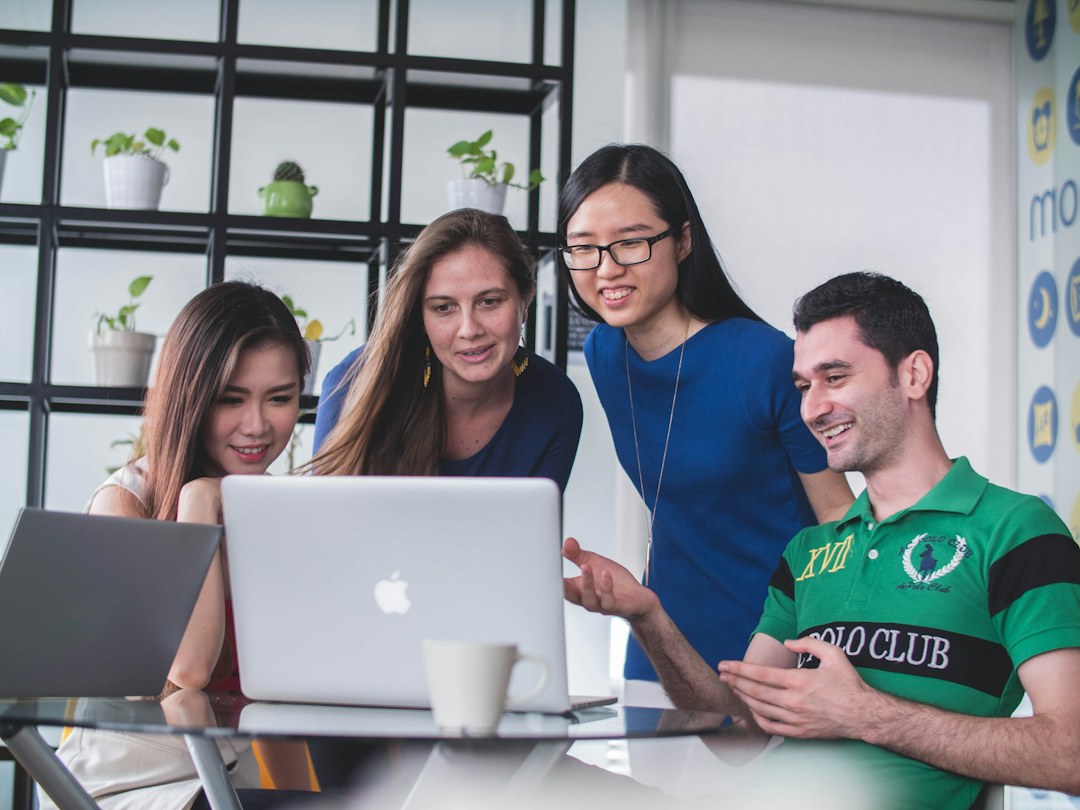 Students studying science and technology in a general university workspace; illustrative image, not an IST campus photograph